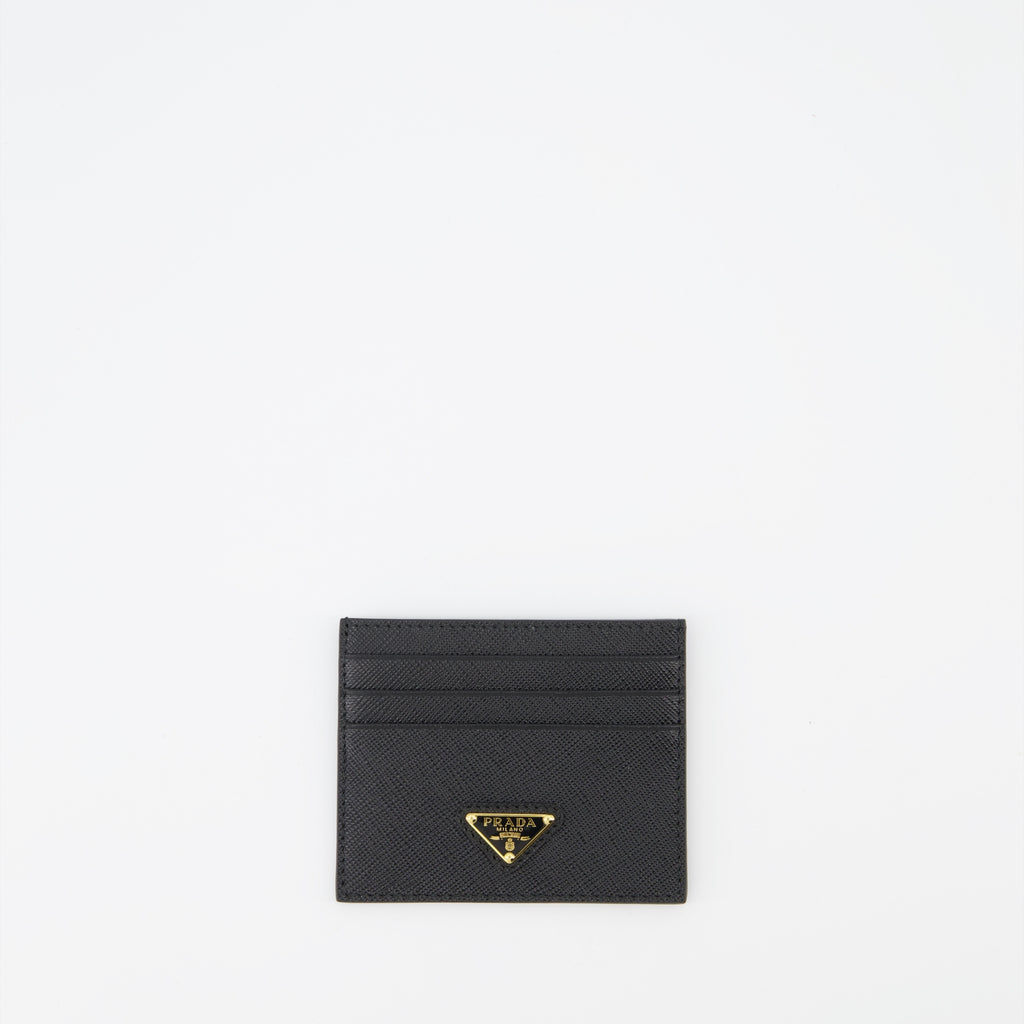 Petite maroquinerie Porte-cartes Saffiano Prada Noir Femme