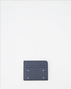 Piccola pelletteria Porte-cartes Signature Maison Margiela Blu Femme