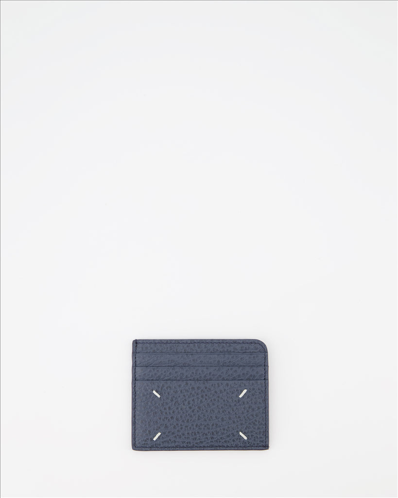 Petite maroquinerie Porte-cartes Signature Maison Margiela Bleu Femme
