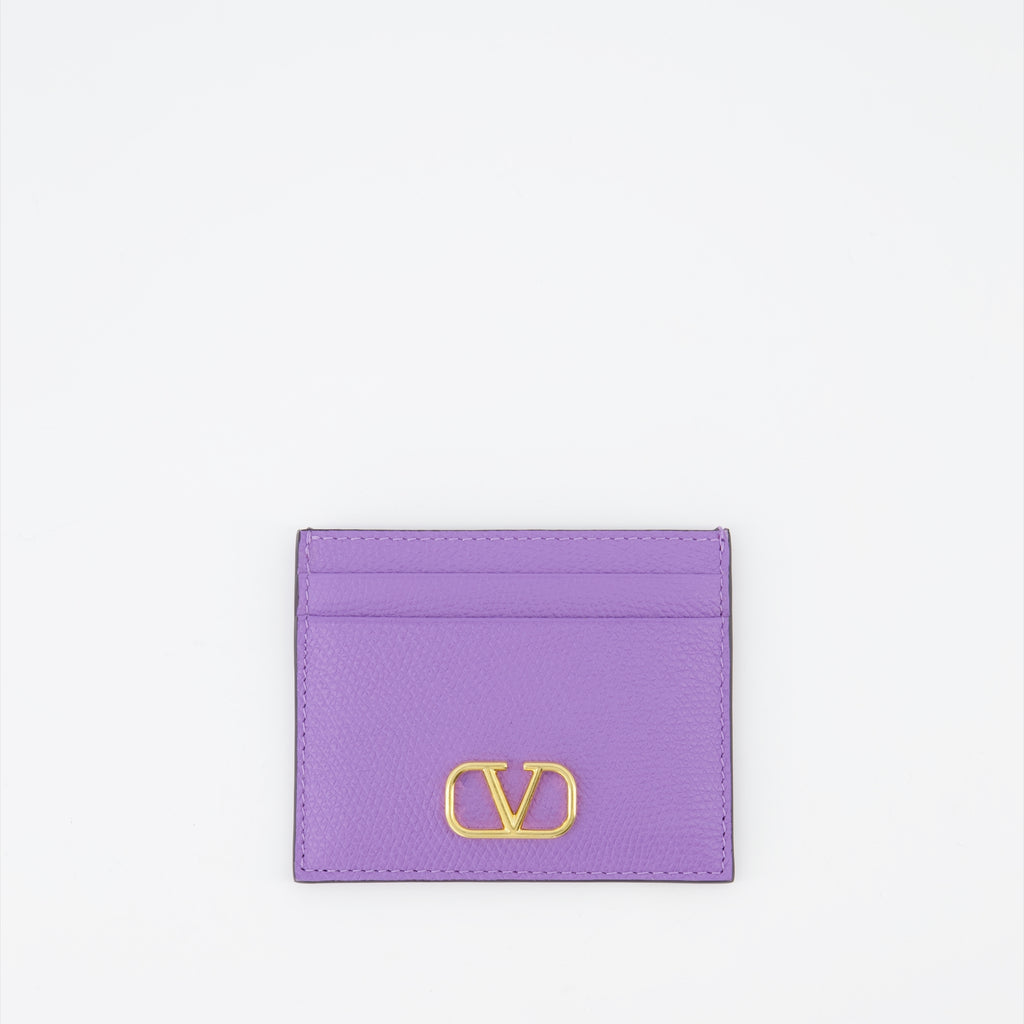 Piccola pelletteria Porte-cartes VLogo Valentino Garavani Viola Femme