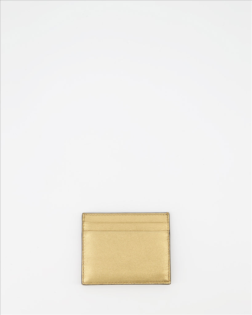 Small leather goods VLogo Card Holder Valentino Garavani Gold Women