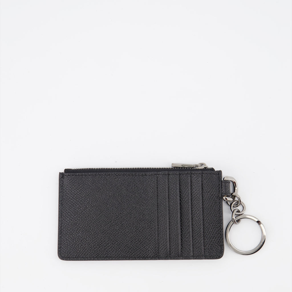 Piccola pelletteria Porte-monnaie à logo plaque Dolce & Gabbana Nero Homme