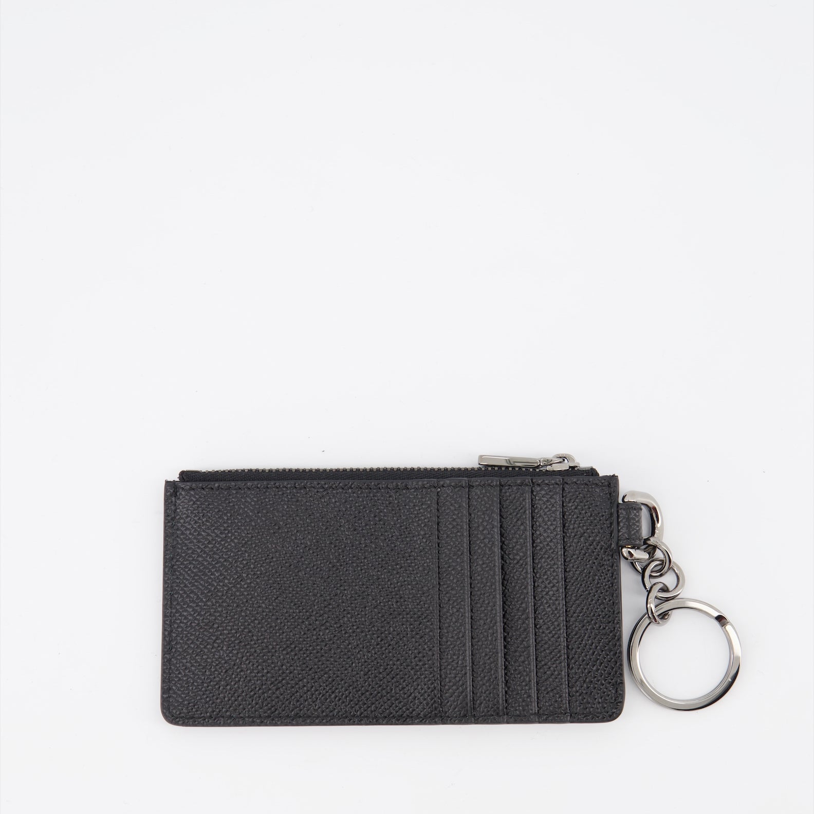 Piccola pelletteria Porte-monnaie à logo plaque Dolce & Gabbana Nero Homme