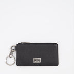 Piccola pelletteria Porte-monnaie à logo plaque Dolce & Gabbana Nero Homme