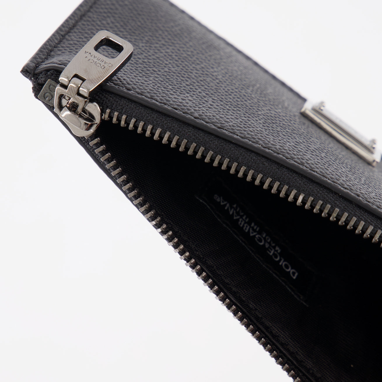 Piccola pelletteria Porte-monnaie à logo plaque Dolce & Gabbana Nero Homme