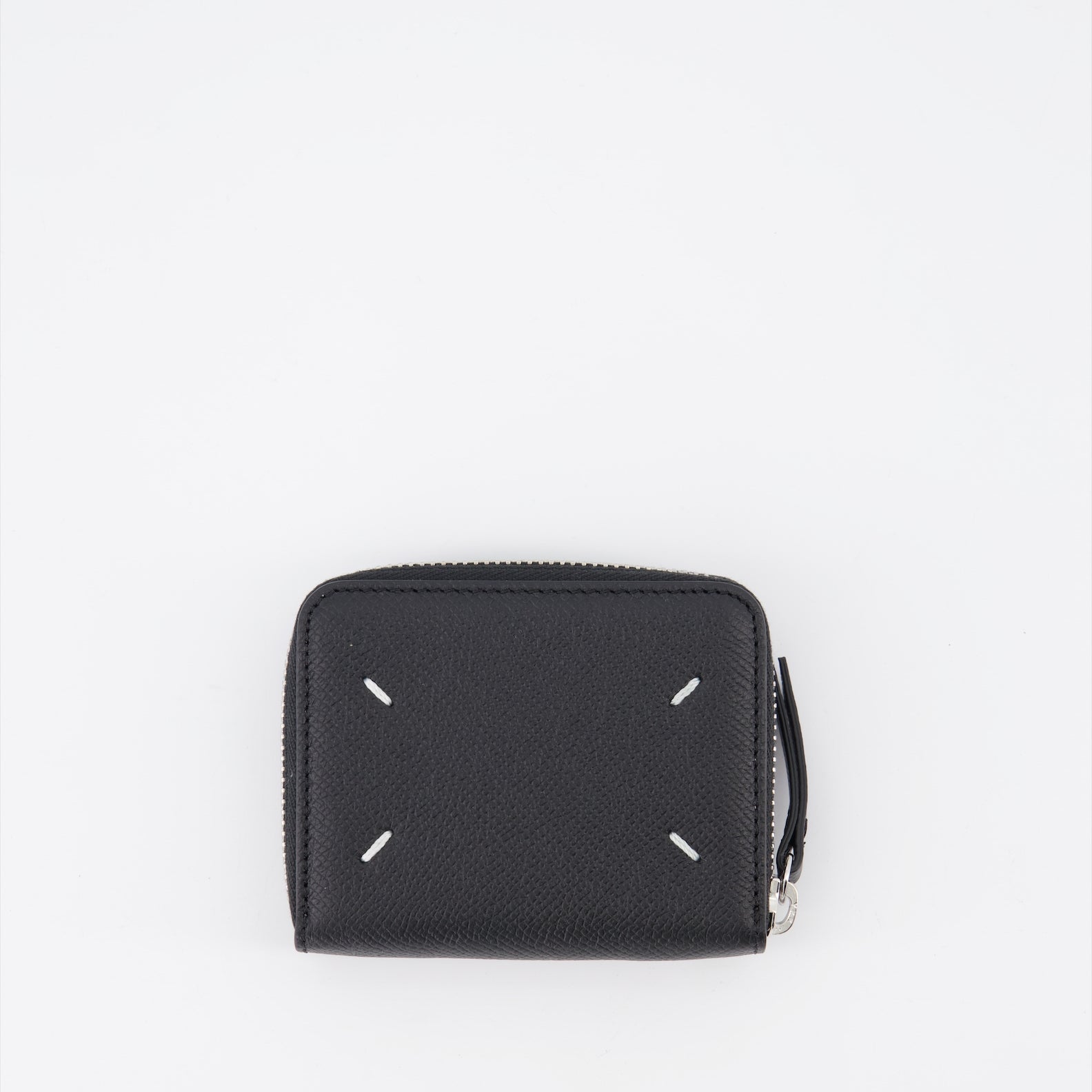 Pequenos artigos de couro Porte-monnaie Signature Maison Margiela Preto Unissex