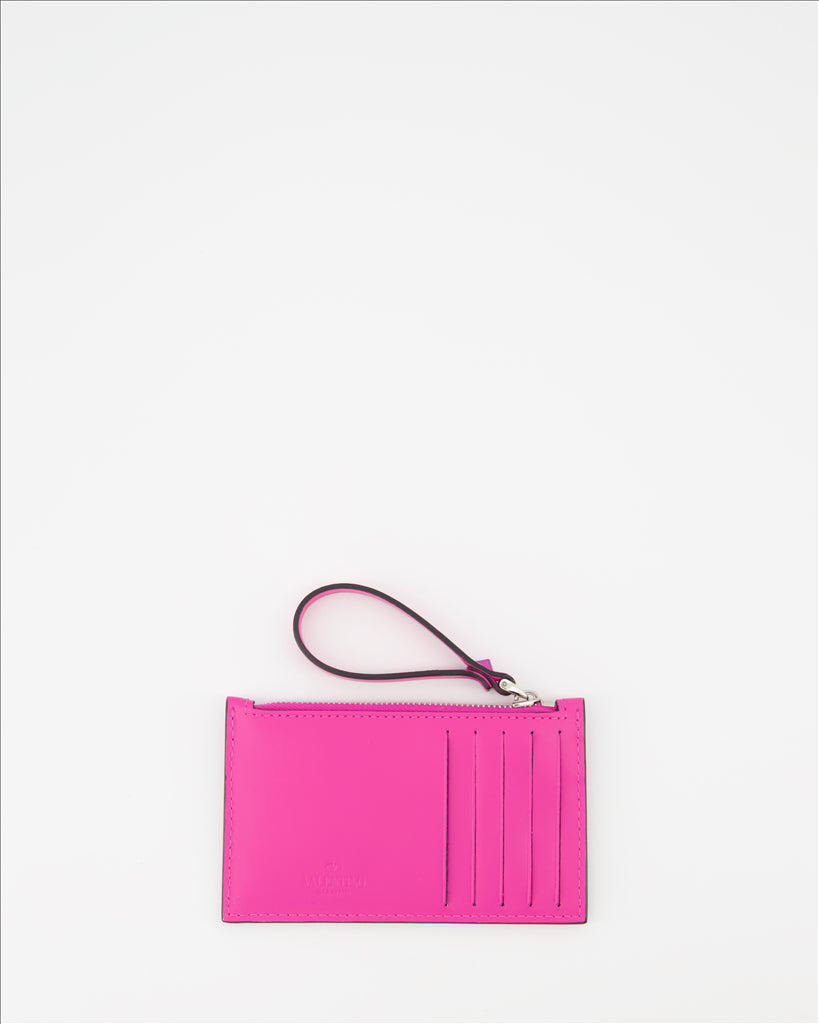 Pequeños artículos de cuero Porte-monnaie VLTN Valentino Garavani Rosa Homme