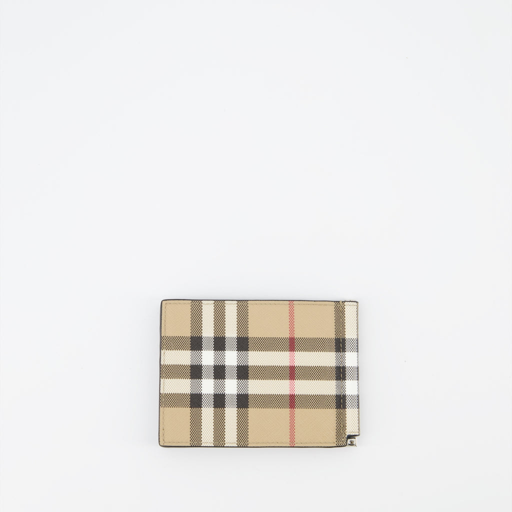 Pequeños artículos de cuero Porte-cartes à carreaux Burberry Beige Homme