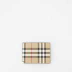 Pequeños artículos de cuero Porte-cartes à carreaux Burberry Beige Homme