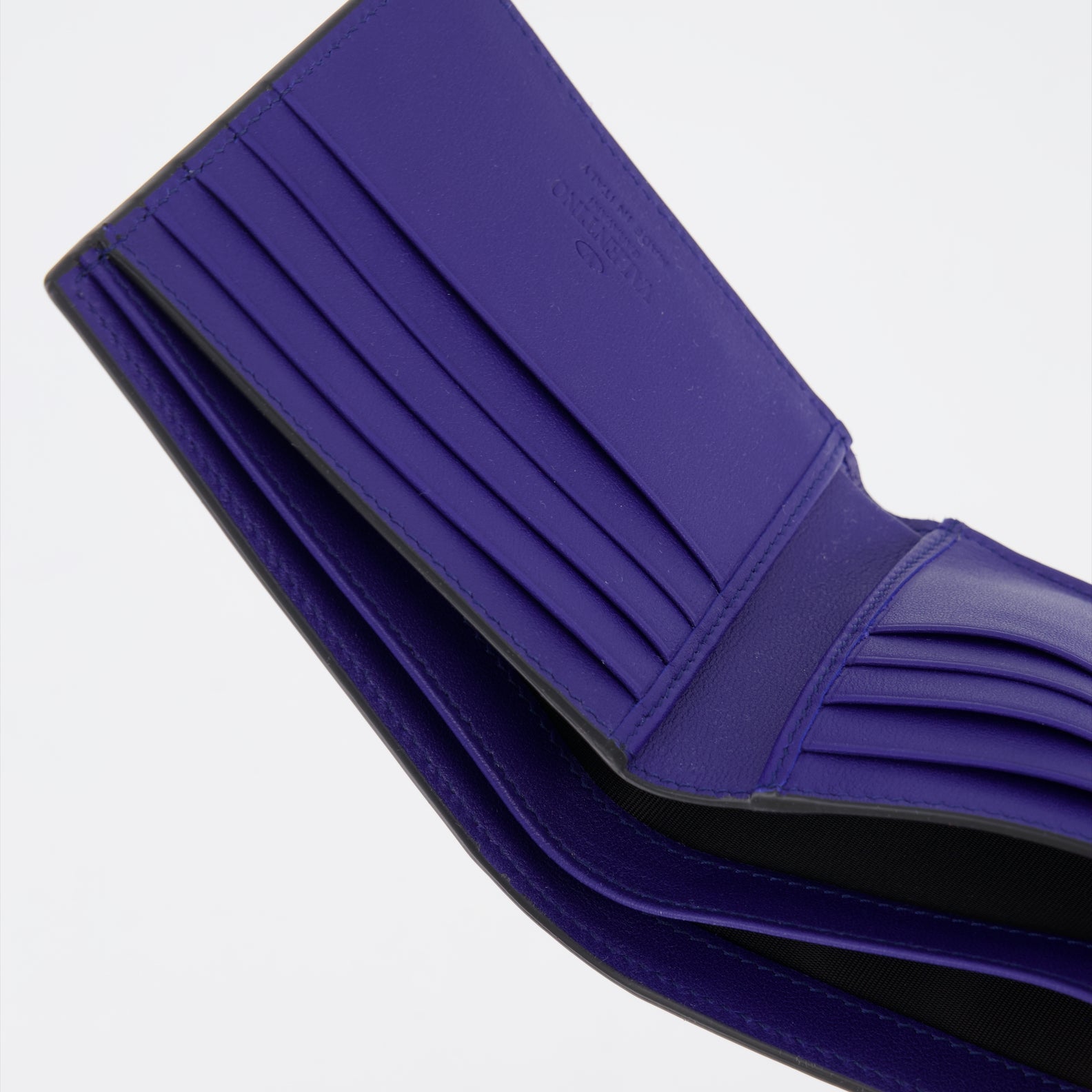 Kleine lederwaren Portefeuille VLogo Valentino Garavani Blau Homme