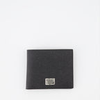 Small leather goods Logo plaque wallet Dolce & Gabbana Black Man