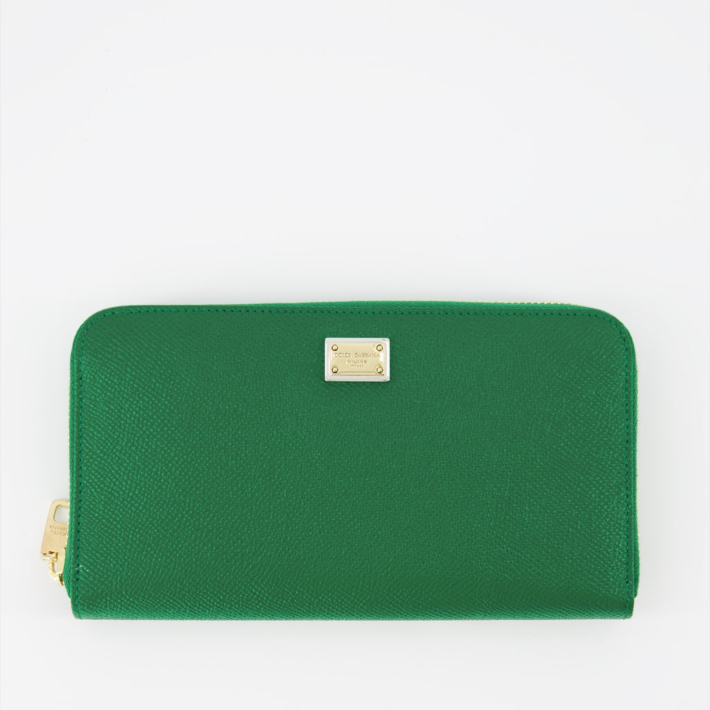 Small leather goods Leather wallet Dolce & Gabbana Green Women