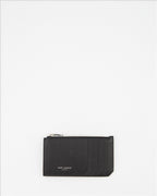 Petite maroquinerie Porte-cartes en cuir grainé Saint Laurent Noir Homme