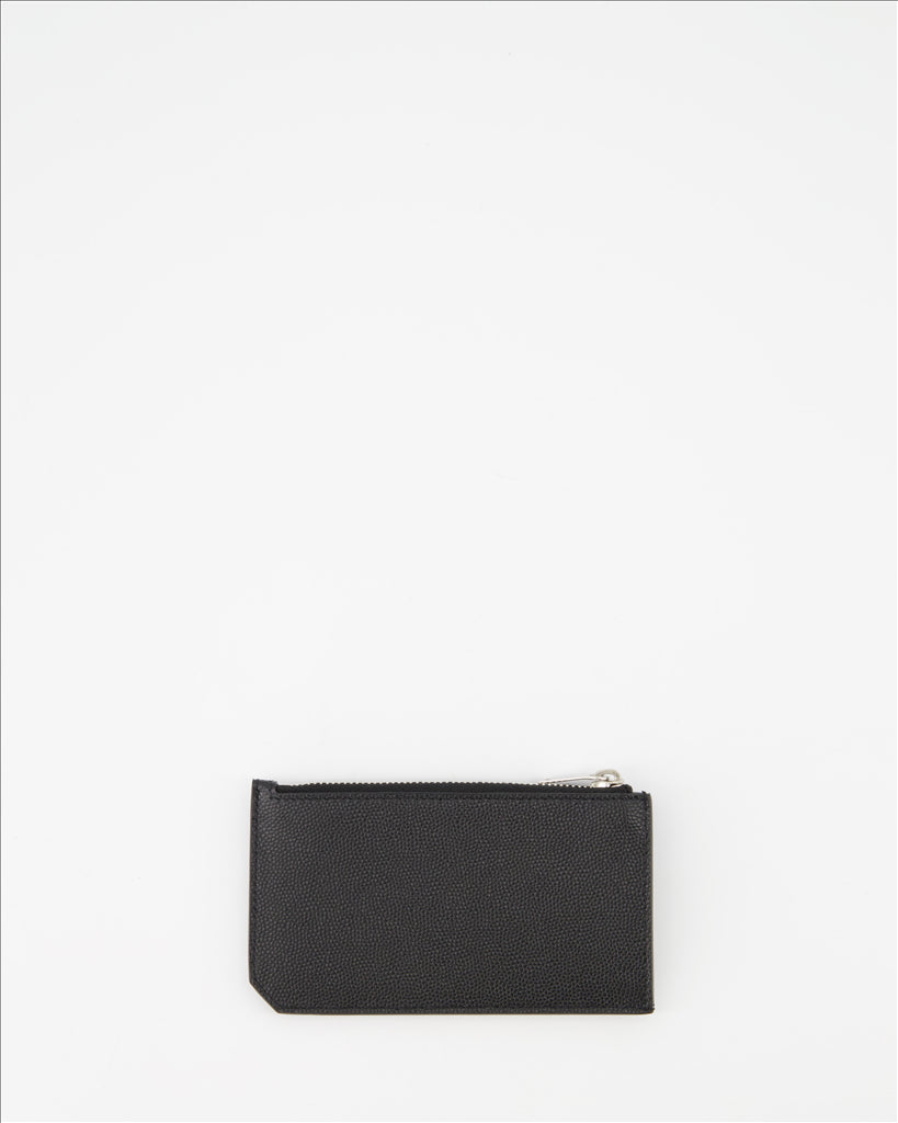 Petite maroquinerie Porte-cartes en cuir grainé Saint Laurent Noir Homme