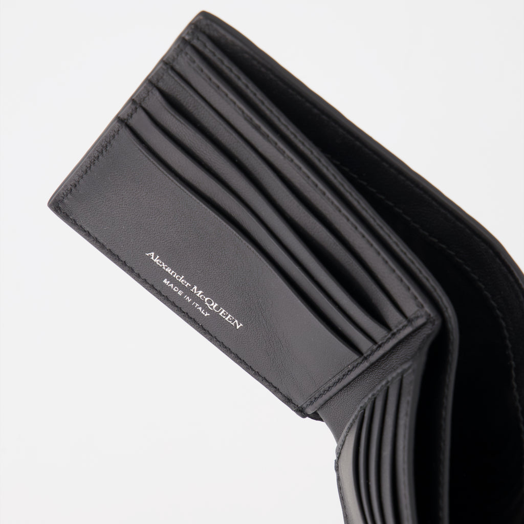 Portefeuille en cuir texturé craquelé