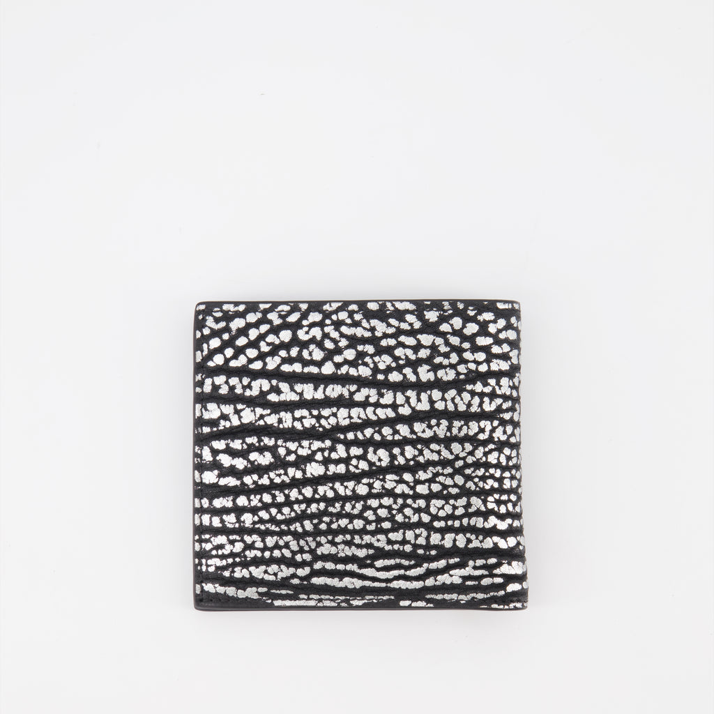 Portefeuille en cuir texturé craquelé