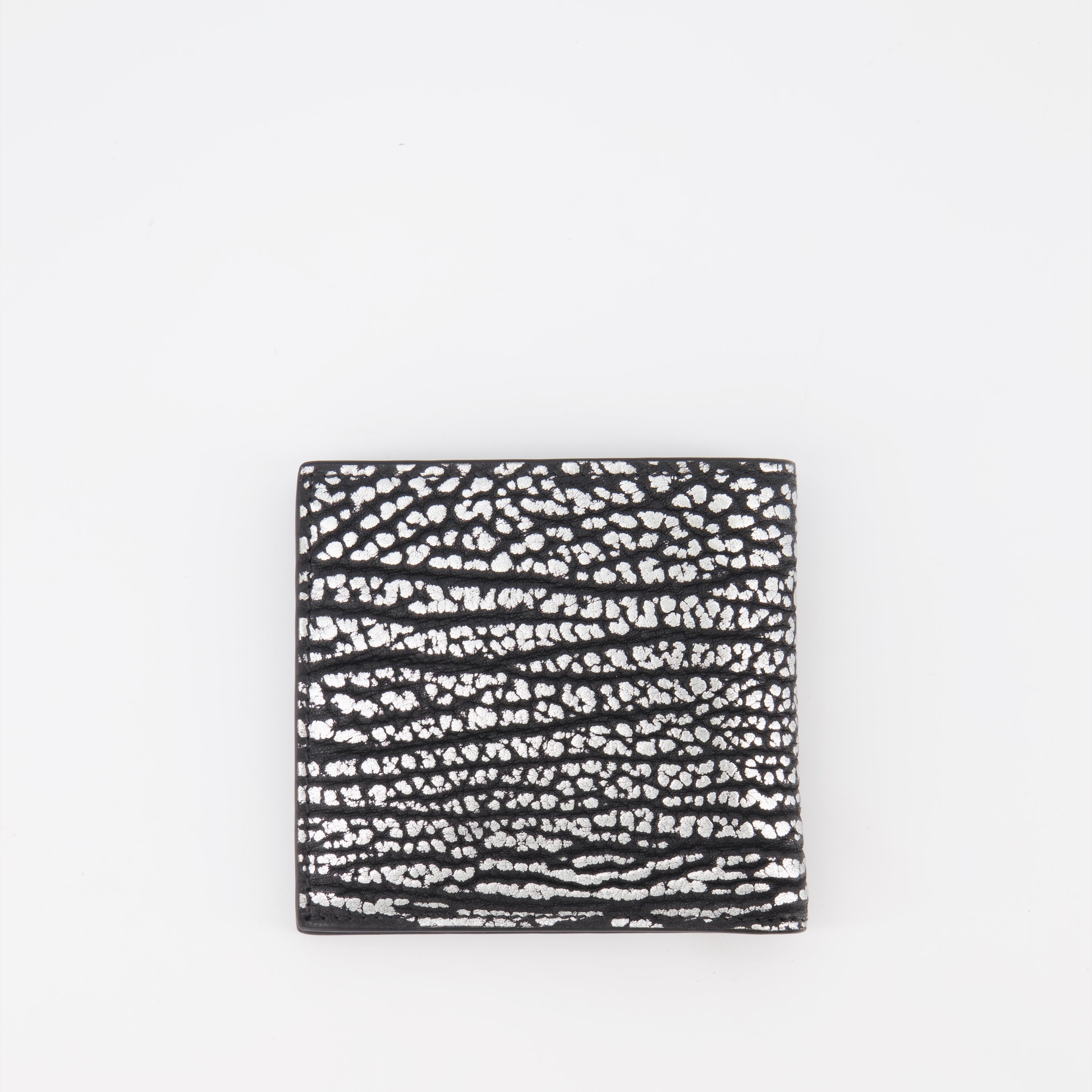 Portefeuille en cuir texturé craquelé