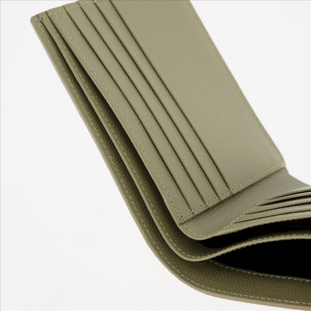 Small leather goods Leather wallet Saint Laurent Green Man