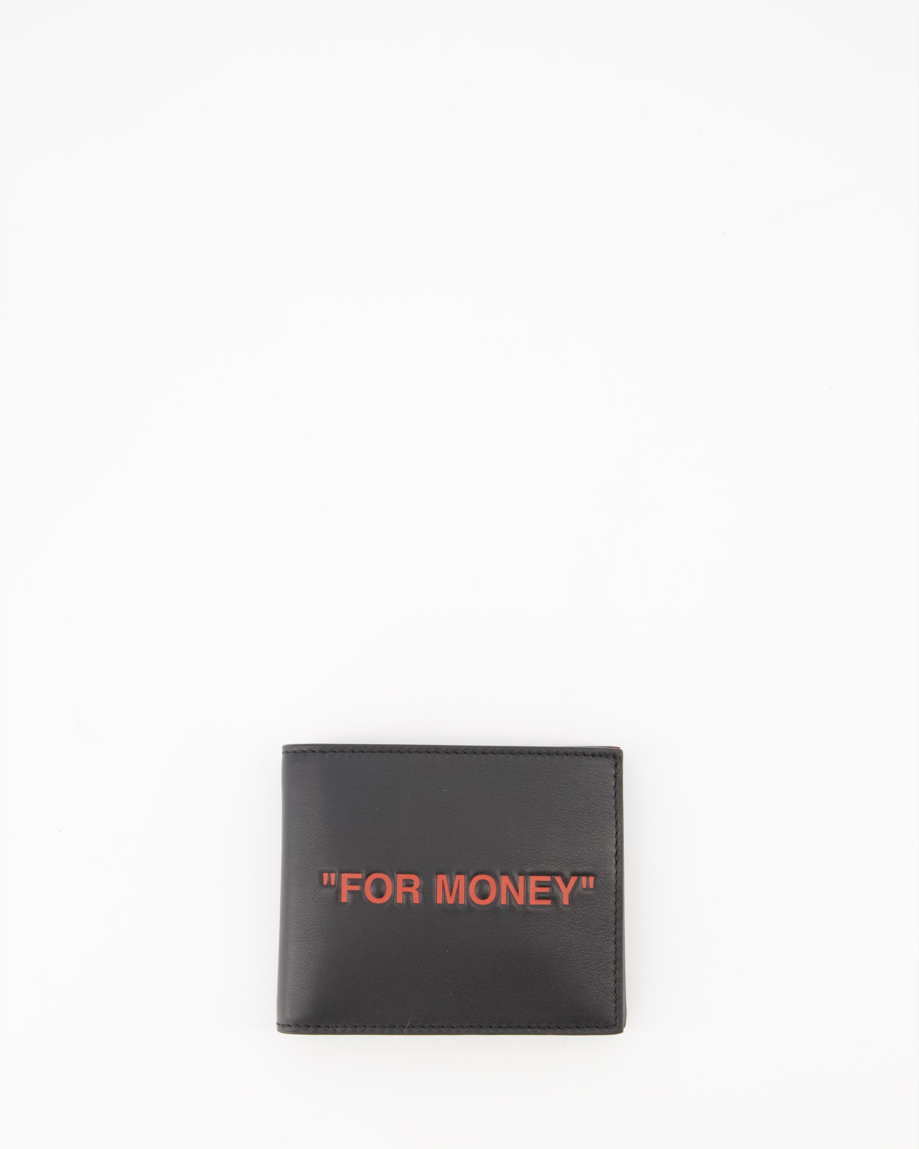 Pequenos artigos de couro Portefeuille ''For Money'' Off-White Preto Homme