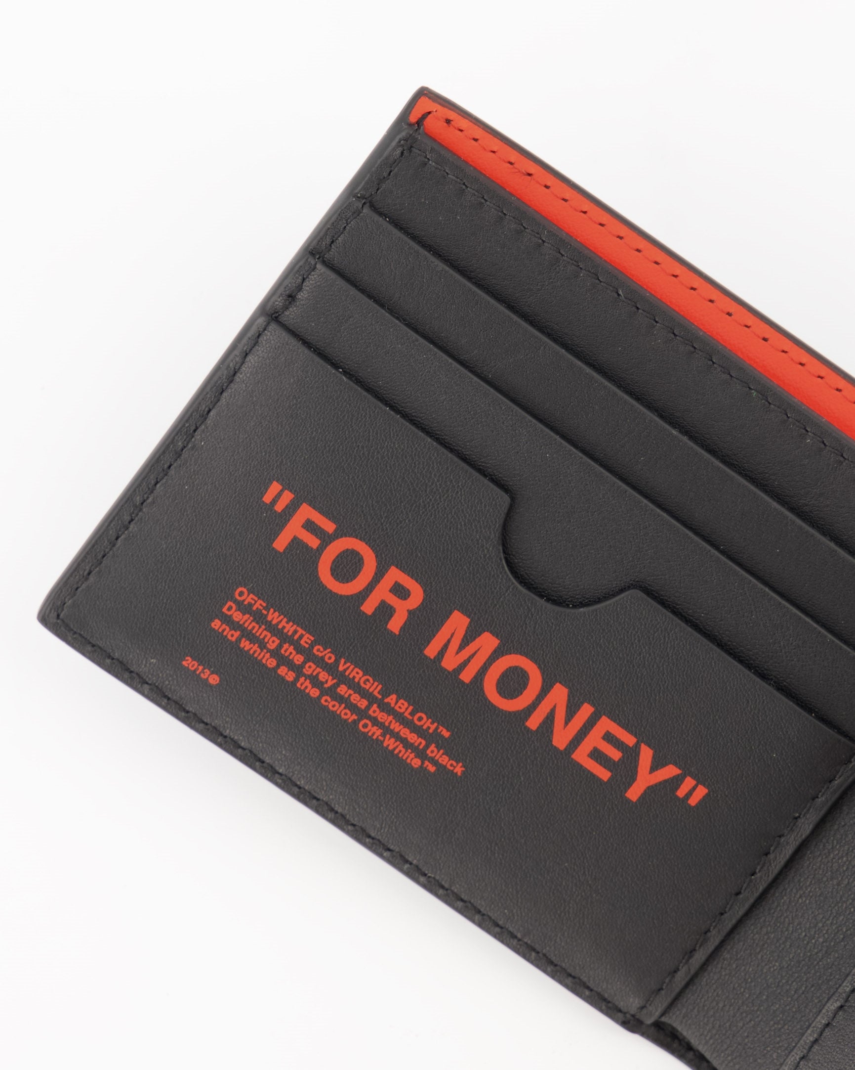Pequenos artigos de couro Portefeuille ''For Money'' Off-White Preto Homme
