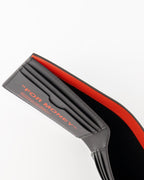 Kleine lederwaren Portefeuille ''For Money'' Off-White Schwarz Homme