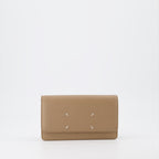 Petite maroquinerie Portefeuille Four stitches à chaîne Maison Margiela Beige Unisexe