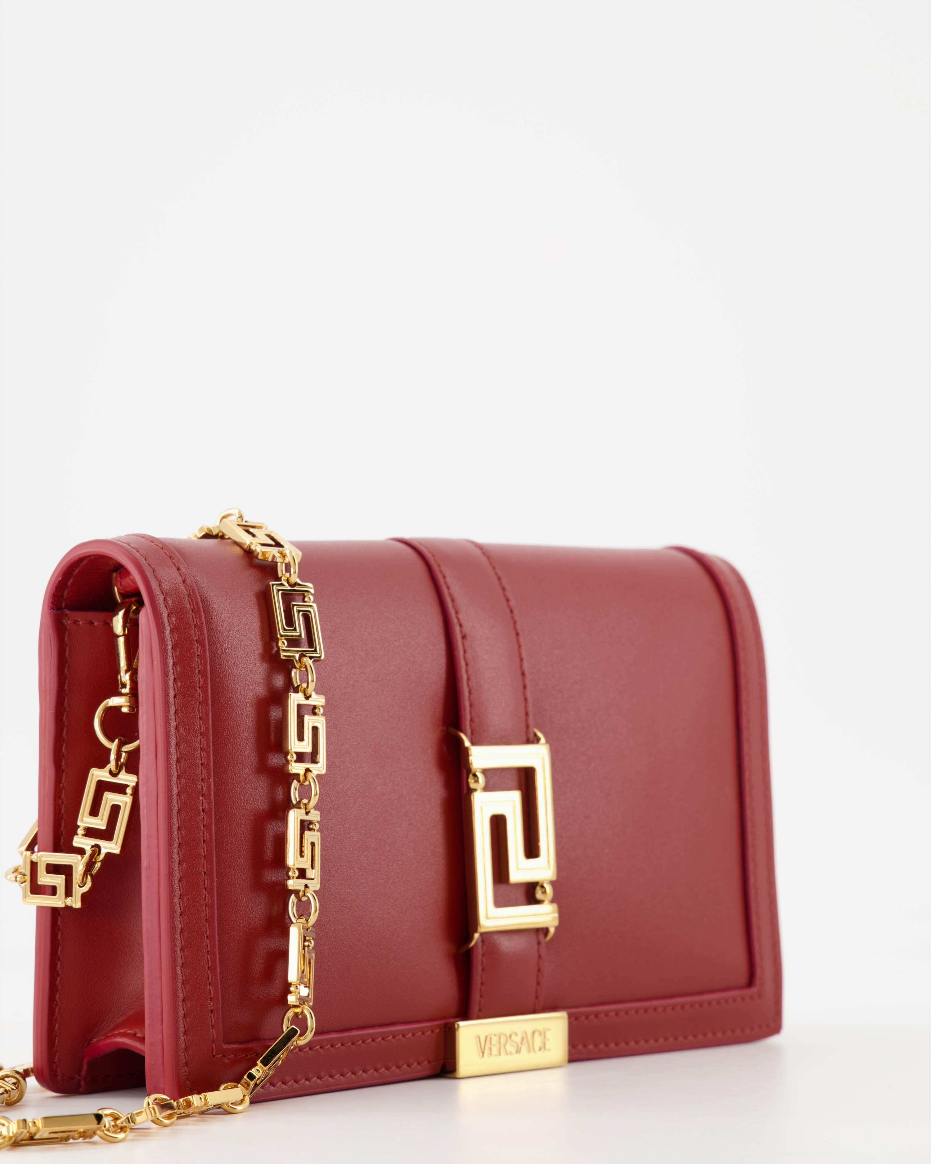 Scarves and gloves Greca wallet Versace Red Women