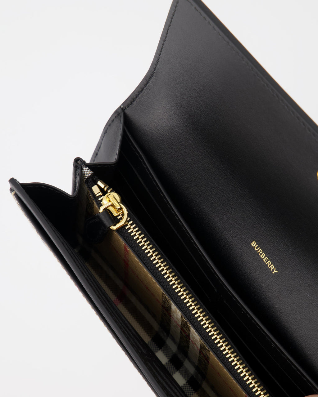 Kleine lederwaren Portefeuille Harlton Burberry Beige Femme