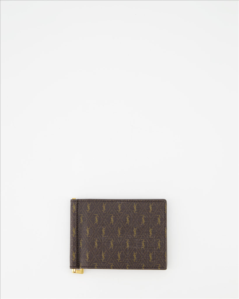 Kleine lederwaren Portefeuille monogrammé Saint Laurent Braun Homme