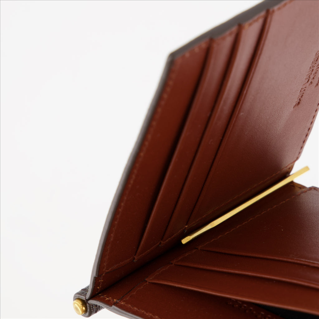 Kleine lederwaren Portefeuille monogrammé Saint Laurent Braun Homme