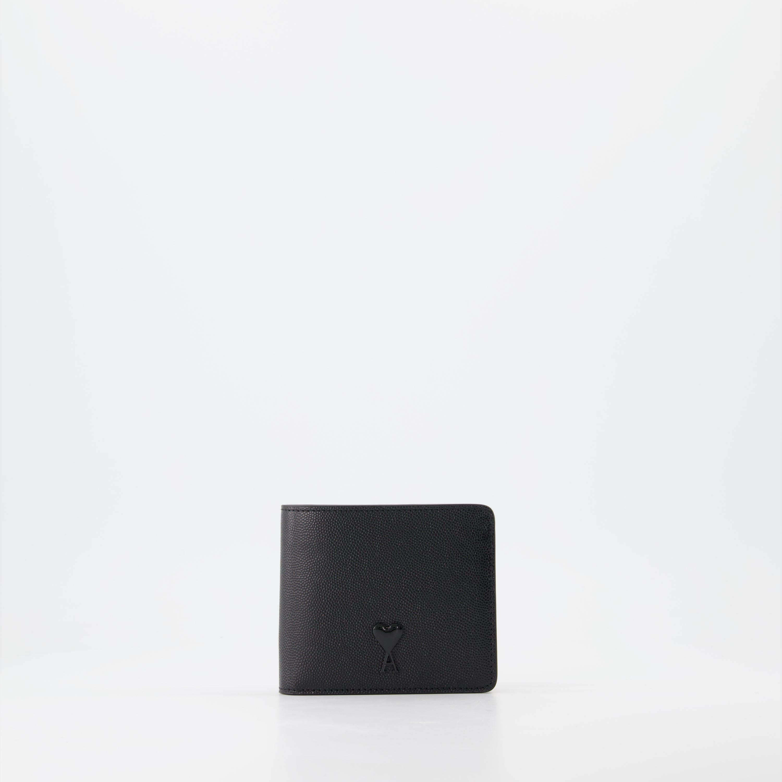 Kleine lederwaren Portefeuille plié Ami de coeur Ami PARIS Schwarz Unisex