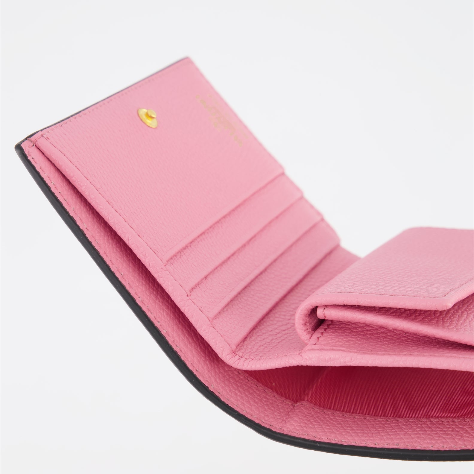 Kleine lederwaren Portefeuille VLogo Valentino Garavani Rosa Femme