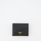 Kleine lederwaren Portefeuille Saffiano Prada Schwarz Femme