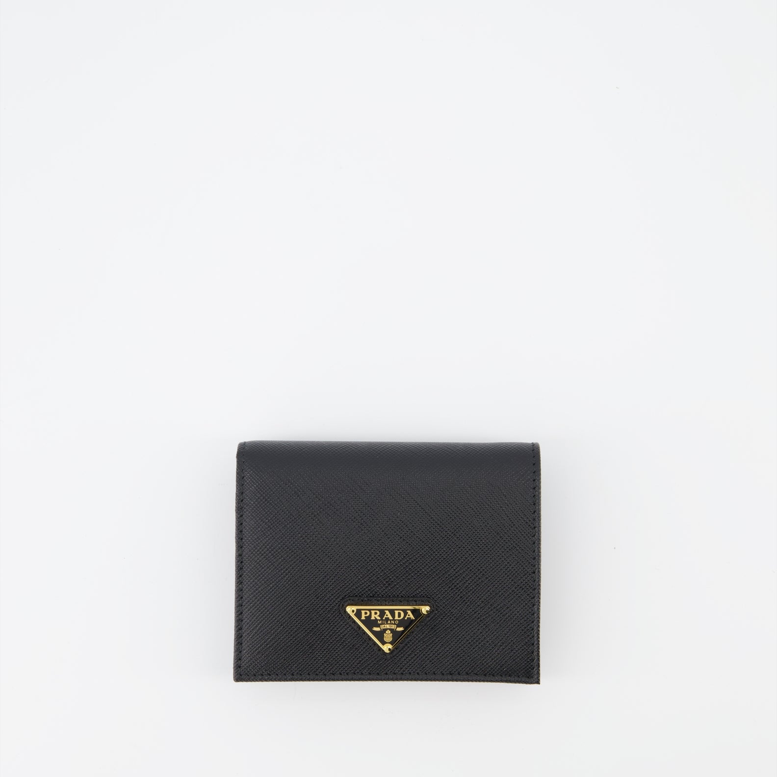 Kleine lederwaren Portefeuille Saffiano Prada Schwarz Femme