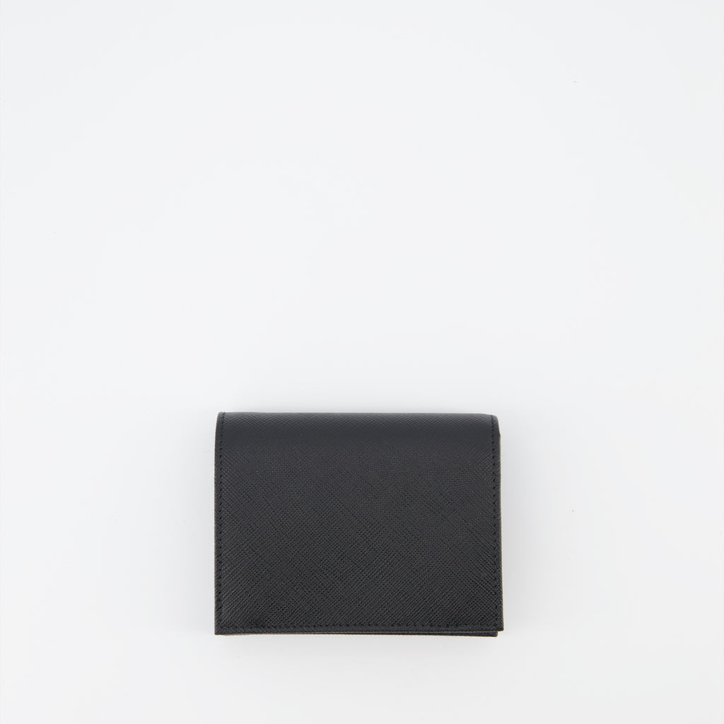 Kleine lederwaren Portefeuille Saffiano Prada Schwarz Femme