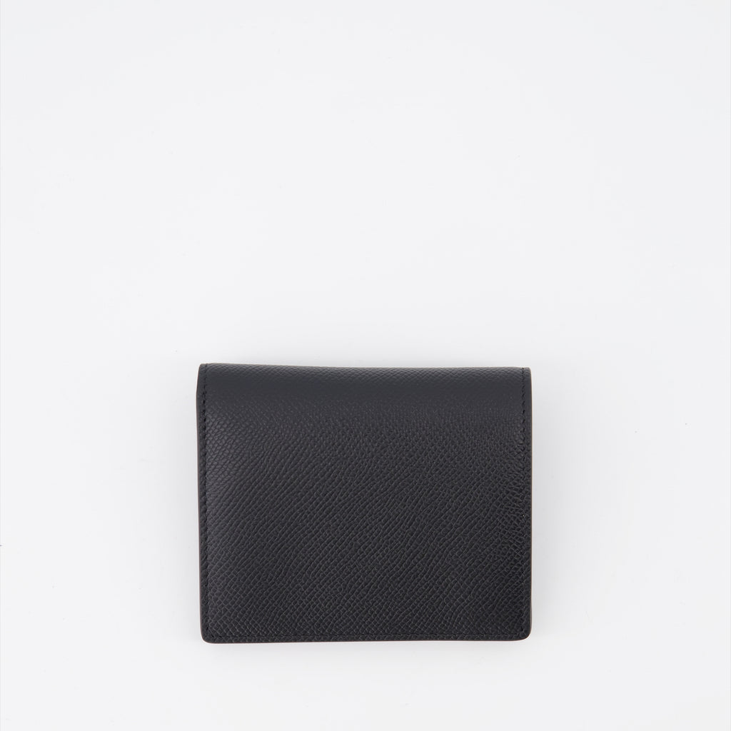 スモールレザーグッズ メゾン マルジェラ コンパクト シグネチャー ウォレット レディース ブラック Maison Margiela 黒 女性