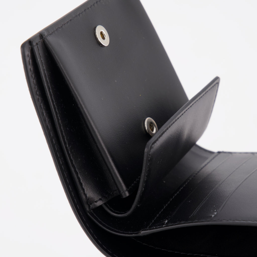 スモールレザーグッズ メゾン マルジェラ コンパクト シグネチャー ウォレット レディース ブラック Maison Margiela 黒 女性