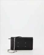 Petite maroquinerie Portefeuille Signature à chaîne Maison Margiela Noir Femme
