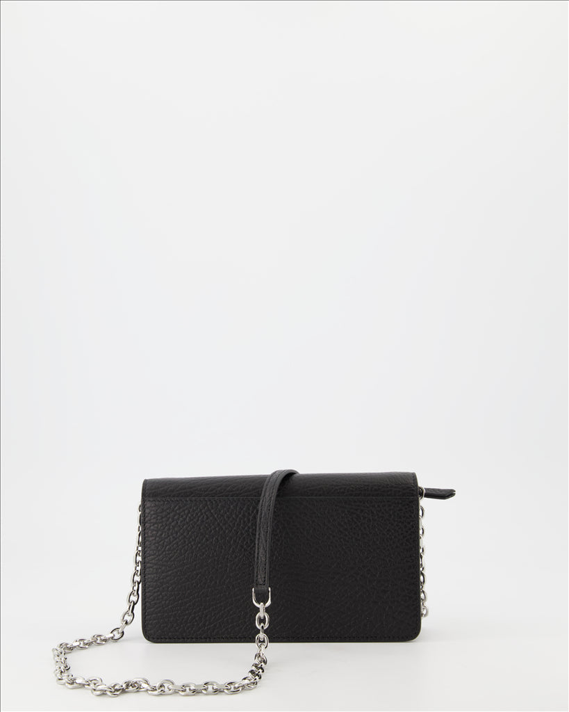 Petite maroquinerie Portefeuille Signature à chaîne Maison Margiela Noir Femme