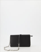 Petite maroquinerie Portefeuille Signature à chaîne Maison Margiela Noir Femme