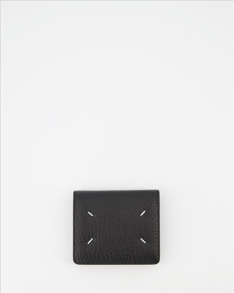 Kleine lederwaren Portefeuille Signature Maison Margiela Schwarz Femme