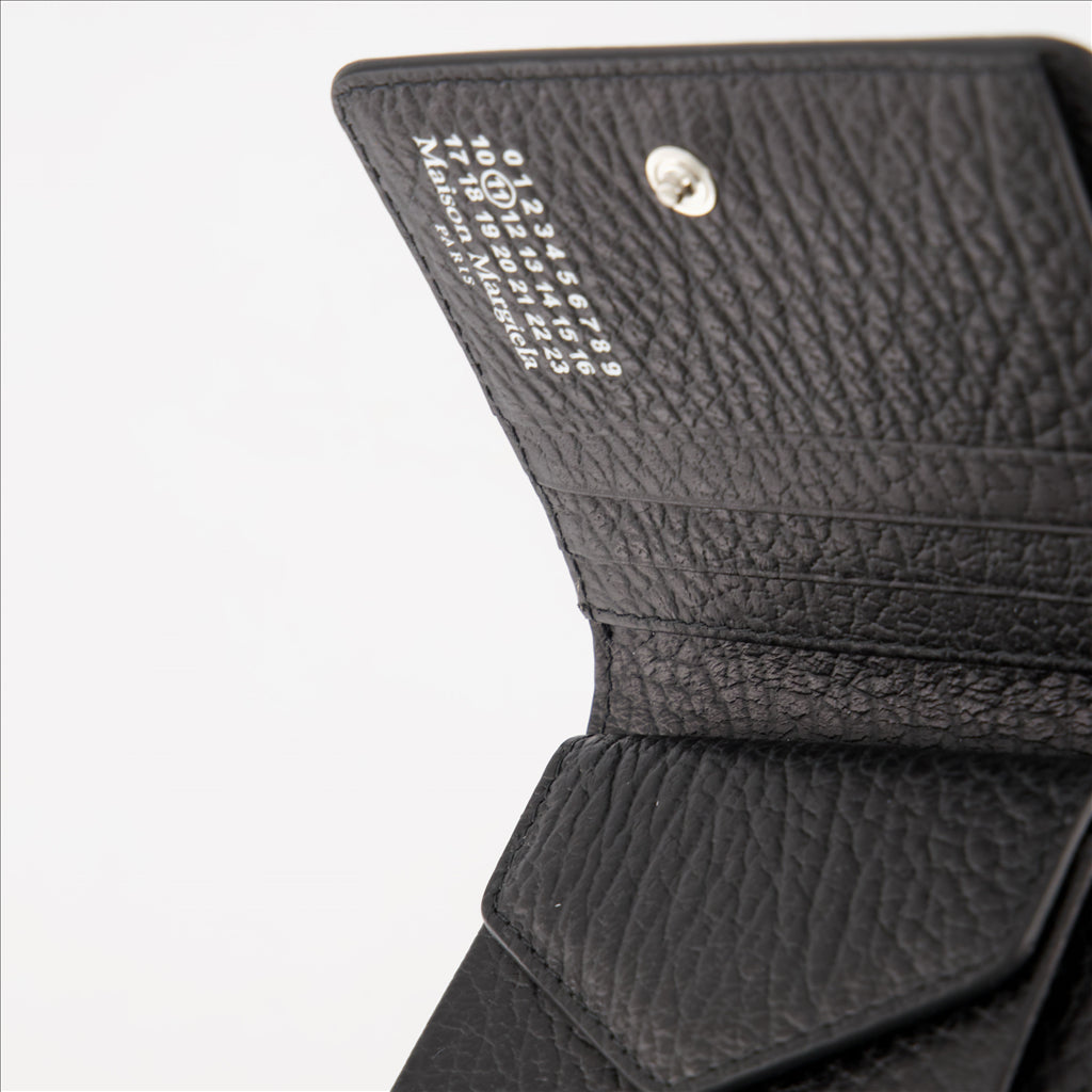 Kleine lederwaren Portefeuille Signature Maison Margiela Schwarz Femme