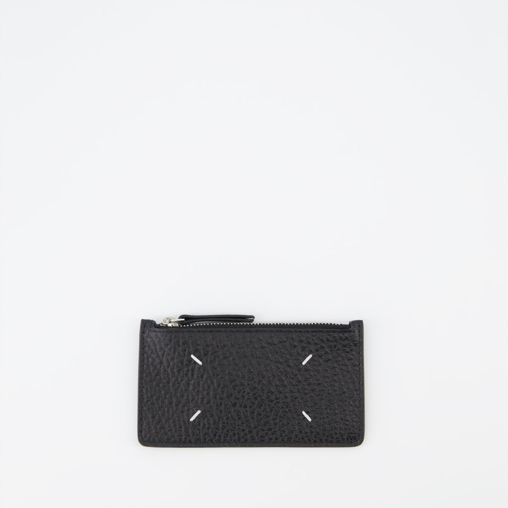 Kleine lederwaren Portemonnaie Signature Maison Margiela Schwarz Unisex