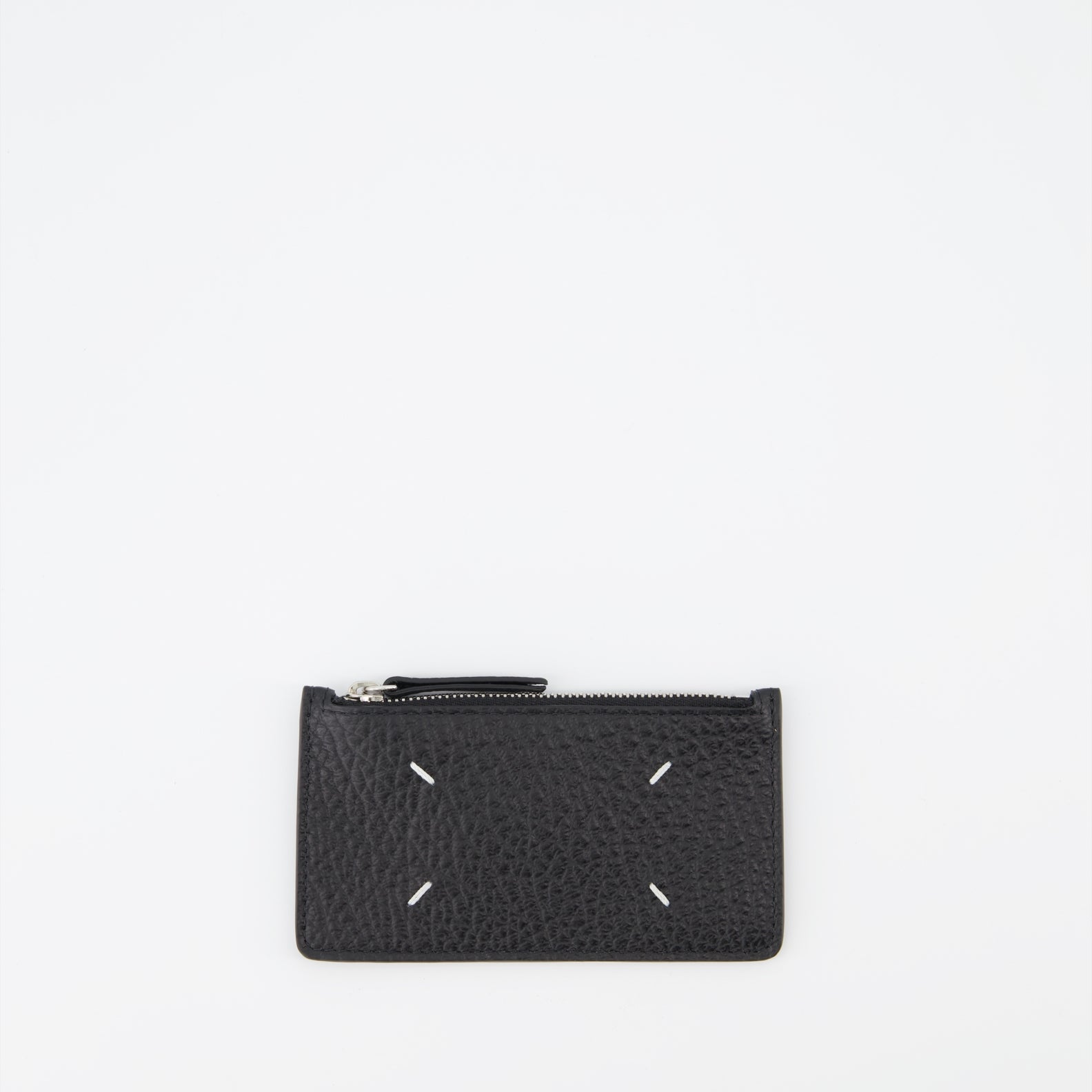 Kleine lederwaren Portemonnaie Signature Maison Margiela Schwarz Unisex