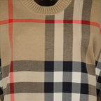 Maille Pull à carreaux Burberry Marron Femme