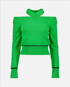 Knitwear Cutout sweater Alexander McQueen Green Women