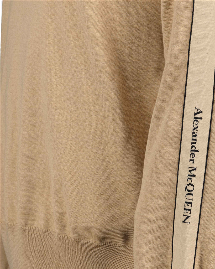 Strickwaren Pull à logo Alexander McQueen Beige Homme