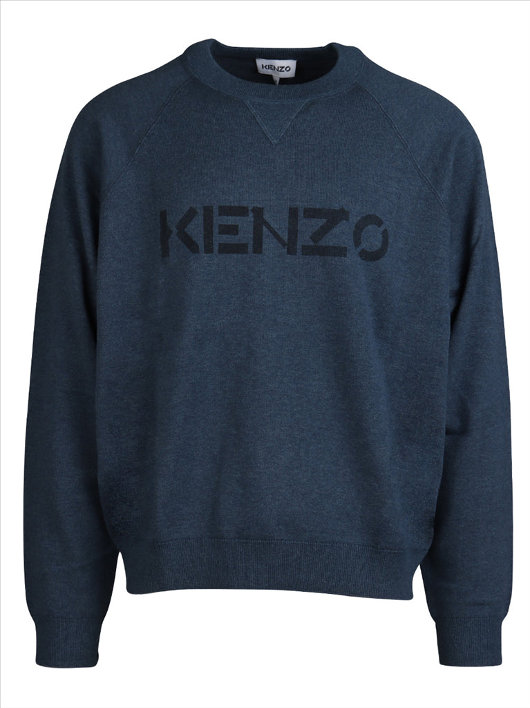 Strickwaren Pull à logo Kenzo Blau Homme