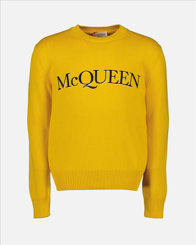 Knitwear Logo sweatshirt Alexander McQueen Yellow Man