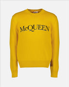 Knitwear Logo sweatshirt Alexander McQueen Yellow Man